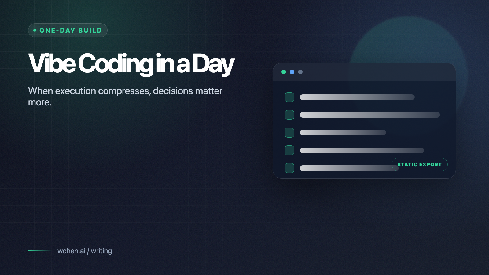 Vibe Coding a Website in a Day